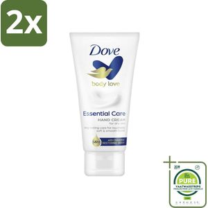 Dove - Handcrème - Body Love Essential Care - Hydraterend - Droge huid - 75 g - Voordeelverpakking - 2 stuks - Handcrème - Droge huid