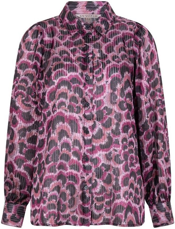 EsQualo - Blouse Basic Feather Flow - Print - Dames