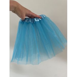 Tule tutu rok meisje - licht blauw - prinses - verkleden - ONE SIZE 2-8 jaar