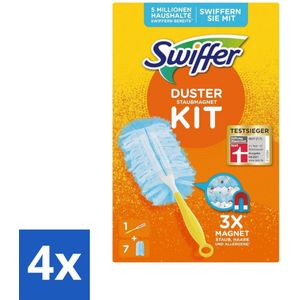 Swiffer Duster Kit - Stofdoekjes - 1 Handvat & 7 Navuldoekjes - Voordeelverpakking - 4 stuks