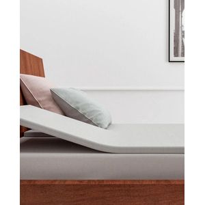 Elegante Linnen Look Katoen Hoeslaken Splittopper Grijs | 160x200 | Ademend En Ventilerend | Fijn Geweven