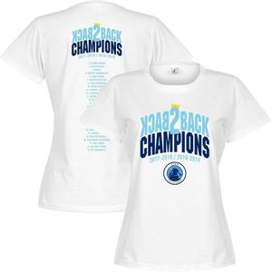 City Back to Back Champions Squad T-Shirt - Wit - Dames - L