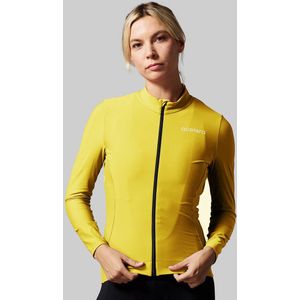 Acelera Fietsshirt Lange Mouwen Geel - Lined - Wielershirt - Fietskleding - Dames - Warm Fietsshirt Lange Mouwen - Maat S