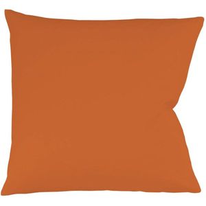 Sleepling 40 x 40 cm satijnen kussensloop | kussenhoes van 100% zijdezachte katoen | voor hoofdkussens, sierkussens, decoratiekussens | Made in EU | wasbaar op 60 graden | terra