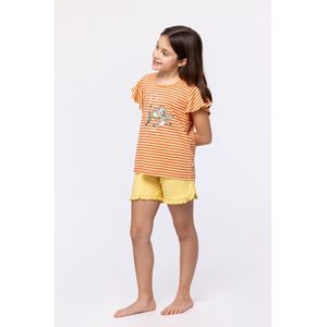 Woody pyjama meisjes - roest/geel - koala - gestreept - 241-10-PSG-S/930 - maat 104