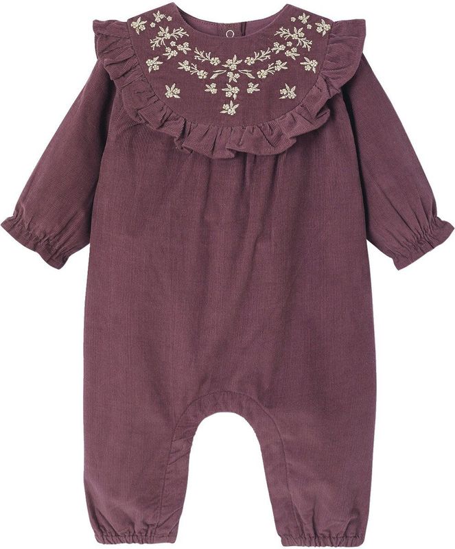 Vertbaudet - Babypakje - Fluweel - Geborduurde en Geplooide Kraag