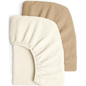 Inovra ® Zachte en Ademend Hoeslaken Set voor Kinderbedden van 100% Katoen in Diverse Kleuren
