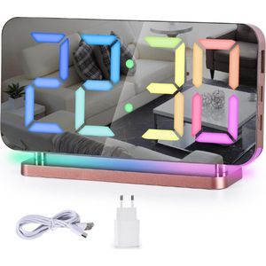 SZELAM® Wekkerradio - Wekkerradio Met Projectie - Digitale Wekker Met Projectie - Projectie Wekker - Projectieklok Plafond