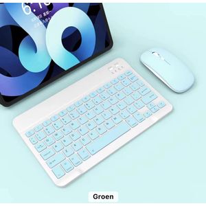 Draadloos Toetsenbord en Muis – Compatibel met PC, Tablet & Telefoon groen