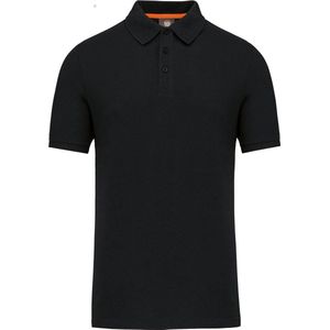 Polo Heren 4XL WK. Designed To Work Kraag met knopen Korte mouw Black 60% Katoen, 40% Polyester