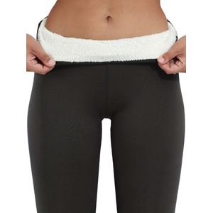 Livano Winter Panty - Gevoerde Panty - Fleece panty - Legging Thermo Panty - Warme Panty - Elastisch - Hoge Taille - Maat S - Zwart