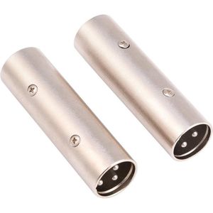 3-pins XLR Male naar Male Audio Connector Coupler Gender Changer voor microfoon versterker mixer (2 STUKS)
