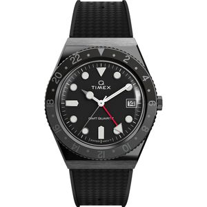 Timex Q Reissue TW2V38200 Horloge - Siliconen - Zwart - Ø 38 mm