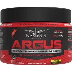 Nemesis Nutrition | Argus | L-arginine | 180 capsules á 825mg 90 servings | Pre-workout | Intra-workout | Aminozuren | Nutriworld