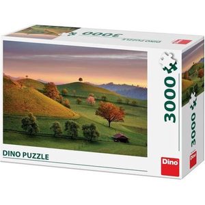 Dino - Legpuzzel - Prachtige zonsondergang in Zwitserland - 3000 stukjes - Voor volwassenen