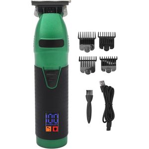 Tondeuse voor heren, elektrische draadloze tondeuse, oplaadbare tondeuse met LED-display en 4 opzetkammen, professionele tondeuse, verzorgingsset voor mannen, vrouwen en kinderen, baardtrimmer voor heren