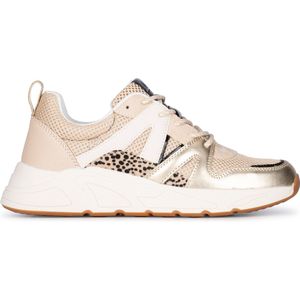 POSH by Poelman CAROCEL Dames Sneakers - Beige met combinatie - Maat 41