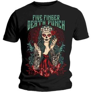 Five Finger Death Punch - Lady Muerta Heren T-shirt - S - Zwart