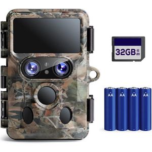 Lexium Wildcamera voor Buiten - Wildcamera met Nachtzicht - WiFi - Hoge Resolutie - Waterdicht - Wild Camera - Premium