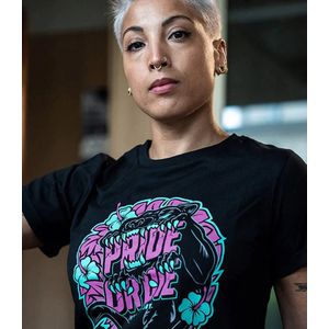 PRiDEorDiE Dames T-Shirt ""Stay Hungry"" Zwart - L