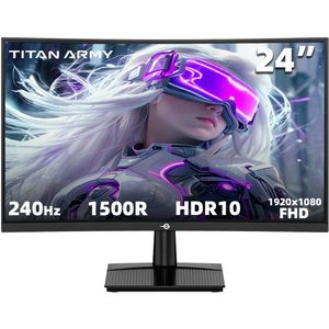 24 inch Curved Gaming Monitor – PC Monitor – Gaming Scherm – Gaming Display – GAMING beeldscherm – 240Hz Verversingssnelheid – 1ms Reactietijd
