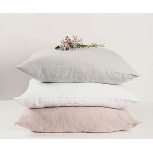Kussensloop | Mira - Gewassen Linnen - Vieux Rose - 50 x 50 cm - Ademend & Anti-allergisch - Pimlico