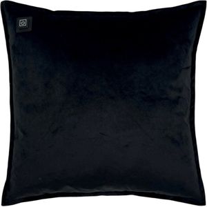 Warmpi® Draadloos Warmtekussen incl. Warmpi® Powerbank (10.000mah) - Fluweel Zwart - Elektrisch verwarmd sierkussen met geïntegreerde kabel van 3m voor opwarming via stopcontact of USB Poort - 3 standen - Kussen 45x45 cm - Zachte Velvet stof