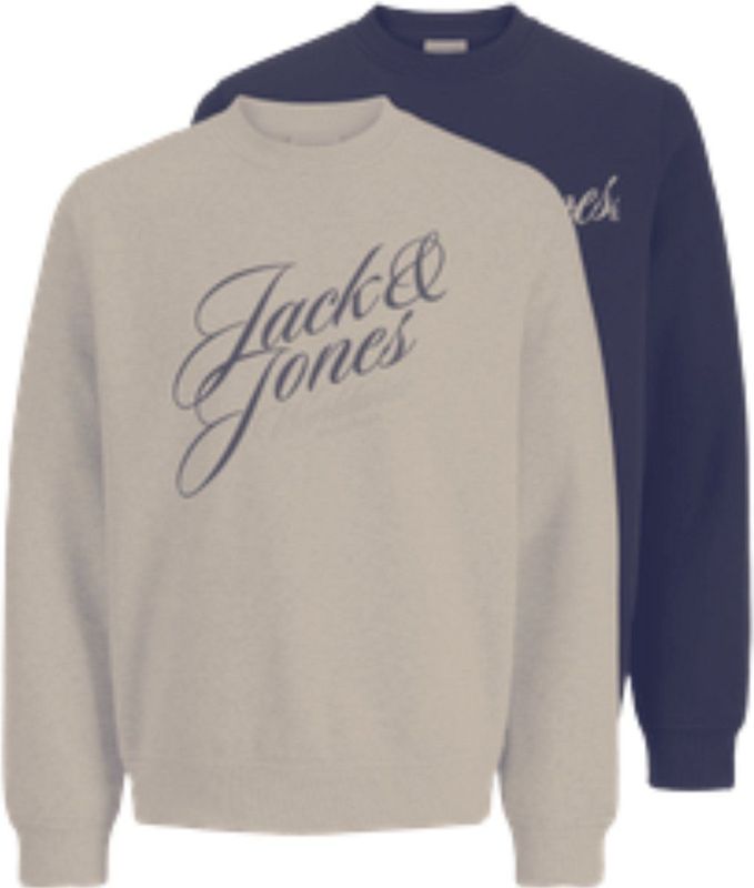 JACK&JONES - JORINWOOD - Sweatshirt - Heren - 2PK - Ronde Hals - Lange Mouwen