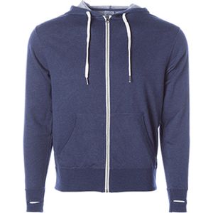 Unisex Zipped Hoodie 'French Terry' met capuchon Navy - XL