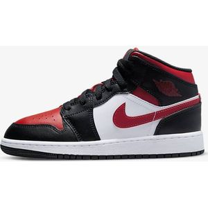 Nike Air Jordan 1 Mid (GS) Alternate Bred Toe - Black/Fire Red-White - 554725-079 - EUR 39