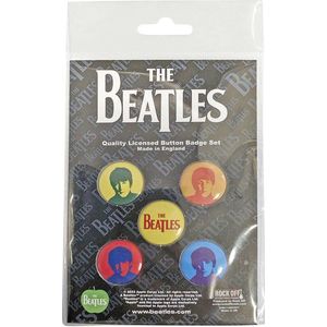 The Beatles - J,P,G&R Coloured Badge/button - Set van 5 - Multicolours