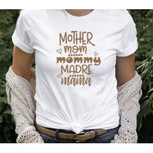 Tshirt - Mama - Moederdag - Mokka - Unisex - Maat XXL