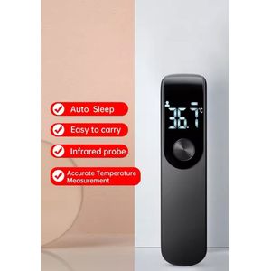 Thermometer – Infrarood Digitale Koortsthermometer -Warmtemeter - Digitale Temperatuurmeter met Lcd voor Baby/Kind & Volwassen Zwart