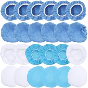 Polishing pad, polishing pad, polishing pad, wool pad, polishing wax, polishing wax, bonnet set, 150 mm, microfibre, car washing, car polishing, scratch-resistant, super fine, set of 24