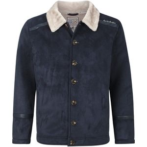 Jan Vanderstorm herren Jack Met Leerlook - 58 - donkerblauw