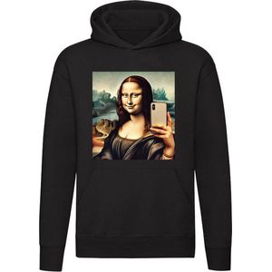 Mona Lisa Maakt Selfie Hoodie - foto - schilderij - museum - schilderen - telefoon - beroemd