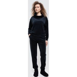 Lords & Lilies huispak dames velours - zwart - 242-52-TPC-V/197 - maat S