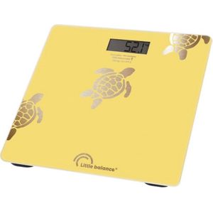 Personenweegschaal - LITTLE BALANCE - 8731 - Metallic zandschildpadden - USB-repareerbaar - 180 kg / 100 g - Geel