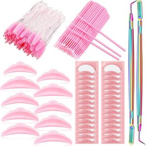 232 Stukken Lash Lift Tool - Lash Lift Staven - Silicone Wimpers Pads - Wimper Separator Tool met Scheidingskam - Micro Katoenen Swabs - Kristallen Mascara Paar - Oog Pads - Wimper Extensie