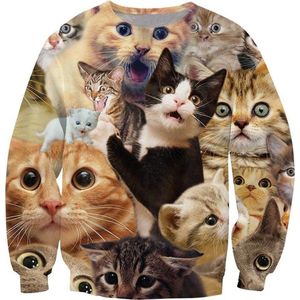 Ultieme Kattentrui Trui voor fout feest - Maat: XL - Foute trui - Feestkleding - Festival Outfit - Fout Feest - Trui voor festivals - Rave party kleding - Rave outfit - Dieren kleding - Dierentrui - Kattentrui - Feesttrui