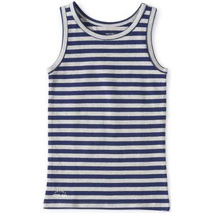 Little Label - tank top - dark blue big stripe - maat: 92 - bio-katoen