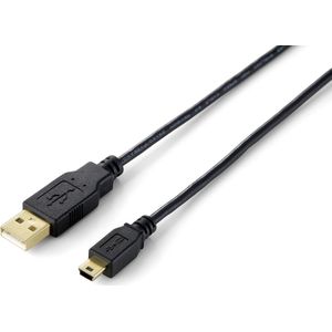 USB-kabel 3 meter USB 2.0 USB A Mini-USB B Zwart
