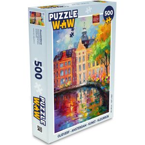Puzzel Olieverf - Amsterdam - Kunst - Kleurrijk - Legpuzzel - Puzzel 500 stukjes
