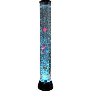 i-Total Bubbel Lamp - Vis Lamp - Grote Led Lamp - Afstelbaar in meerdere kleuren - Incl. 6 Visjes en Afstandsbediening - 80cm