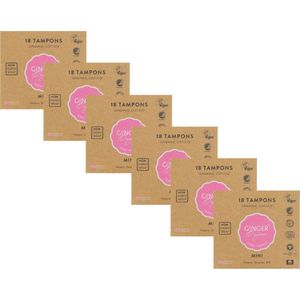 Ginger Organic - Mini Tampons - 6 stuks - Biologisch Katoen - Milieuvriendelijk - Eco-vriendelijk