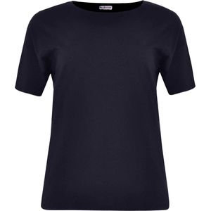 Yoek | Grote maten - dames t-shirt korte mouw - donkerblauw