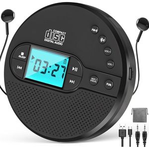 Discman CD-speler met FM-zender, hoofdtelefoon
