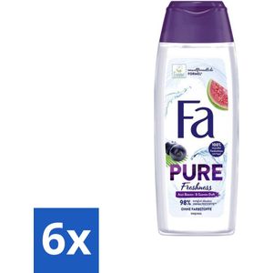 Fa - Douchegel - Pure Freshness - Acai & Guave - Verfrissend & Verzorgend - 250 ml - Voordeelverpakking - 6 stuks