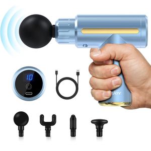 Massageapparaat voor dieperliggend weefsel, 10 standen, opladen via USB, draagbaar, klopmassage, spiermassage, ultraklein en stil, pijnverlichting voor spieren, voor thuis, gym en buiten