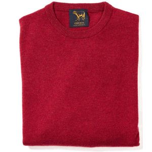 Osborne Knitwear Trui met ronde hals - Sweater heren in Lamswol - Pullover Heren - Poppy Melange - M